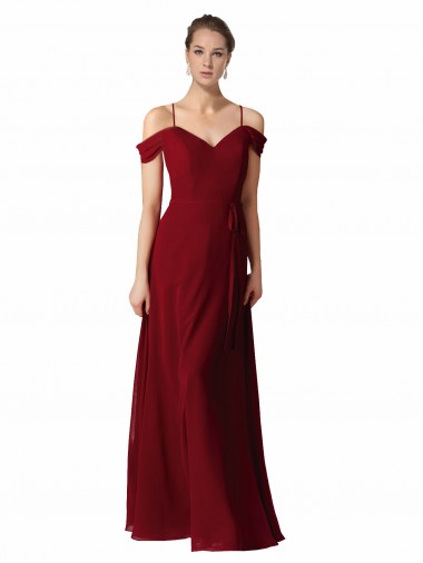 Discount Chiffon with Beaded Embroidery Bridesmaid Dress