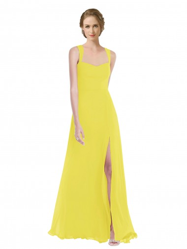 Discount Wide Strap Sweetheart Maxi Bridesmaid Dress
