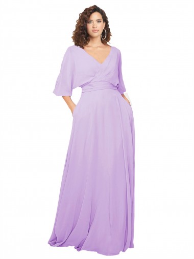 Discount Chiffon Bridesmaid Dress with Ruched Waist