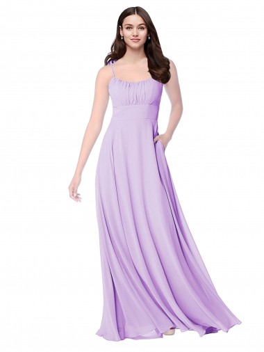 Discount Chiffon A-Line Chiffon Bridesmaids Dress with Ruched Bodice