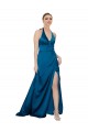 Halter Neck Silky Satin Bridesmaid Dress