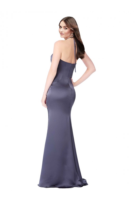 Fit and Flare Silky Satin Bridesmaid Dress