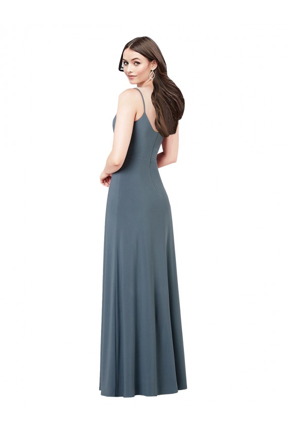 Classic Spandex Bridesmaid Dress with Scoop Neckline