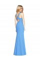 Flattering Trumpet Long Sleeveless Bridesmaid Dress with Open Back
