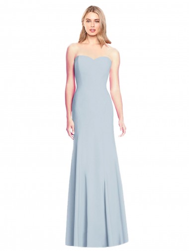 Discount Sweetheart Strapless Flared Skirt Maxi Bridesmaid Dress