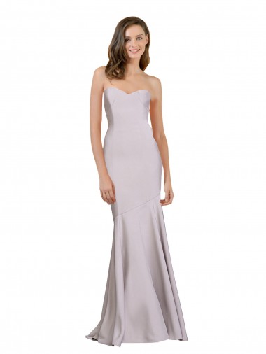 Discount Crepe Mermaid Bridesmaid Dress with Low Back