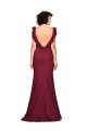 Crepe Slip Bridesmaid Dress with Ruffled Straps