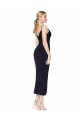 High Neck Spaghetti Straps Crepe Wrap Short Bridesmaid Dress