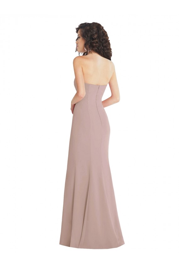Strapless Princess Line Crepe Mermaid Bridesmaid Dress