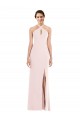 Criss Cross Halter Princess Line Trumpet Bridesmaid Dress
