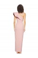 Full Length One Shoulder Crepe Bridesmaid Dress with Side Leg Split