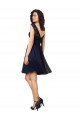 Short Bateau Neck Tulle Bridesmaid Dress with Lace Bodice