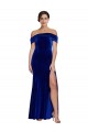Full Length Long Velvet Bridesmaid Dress with Side Split