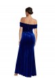 Full Length Long Velvet Bridesmaid Dress with Side Split